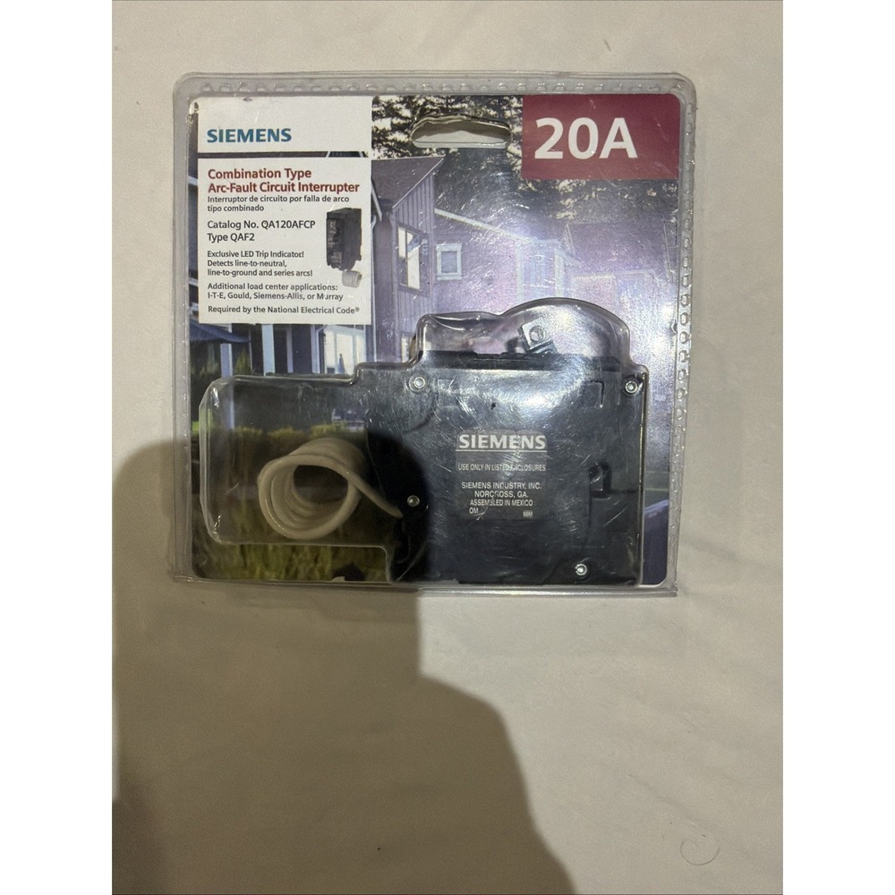 Siemens 20A 1-Pole‎ Combination Type AFCI Circuit Breaker QA120AFCNP Type QAF2N